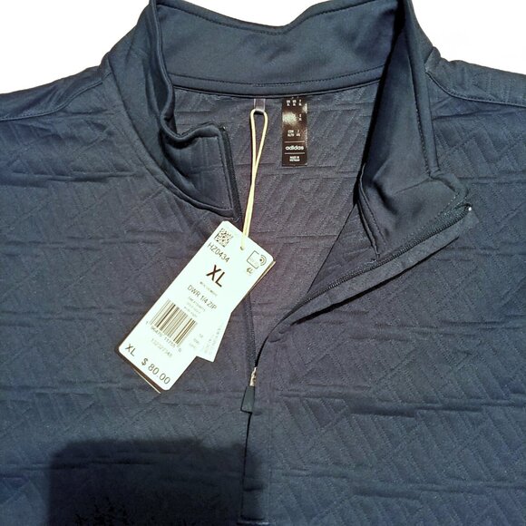 adidas DWR Quarter Zip Men's Golf Pullover Arctic Night Size XL - Picture 7 of 14